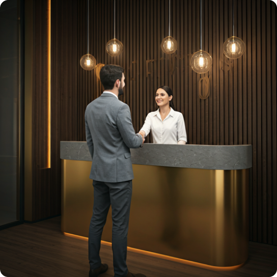 Recepção Grand Hub